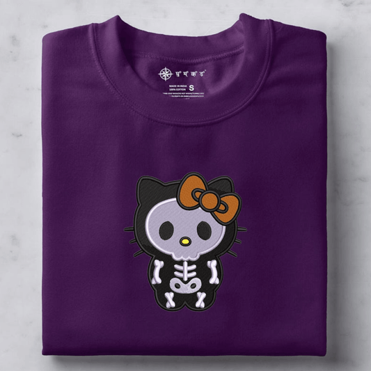 Hello Kitty x Skeleton - Tropical Embroidery